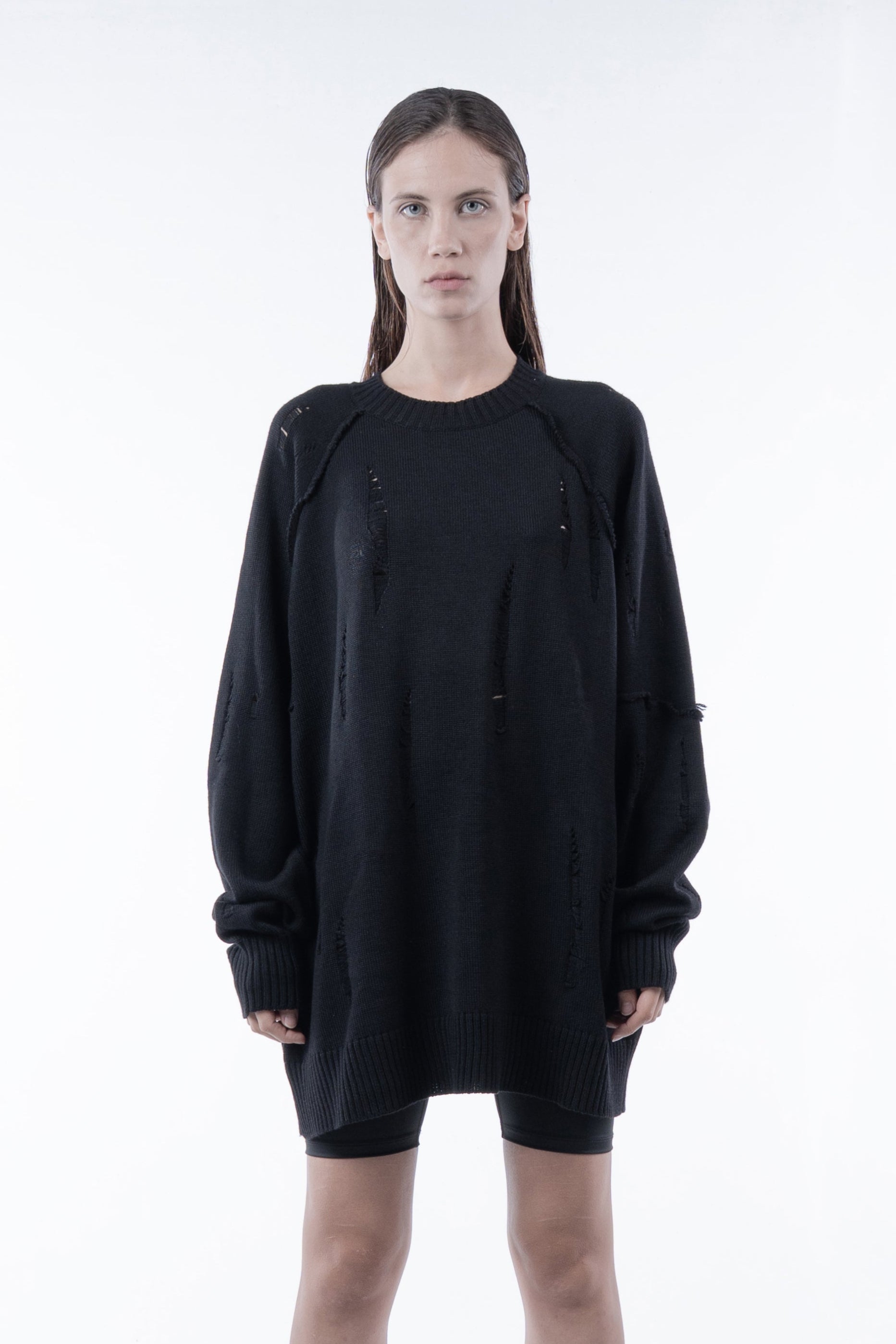 Chronos Corps Distressed Sweater - LiLi The First boutique NYC