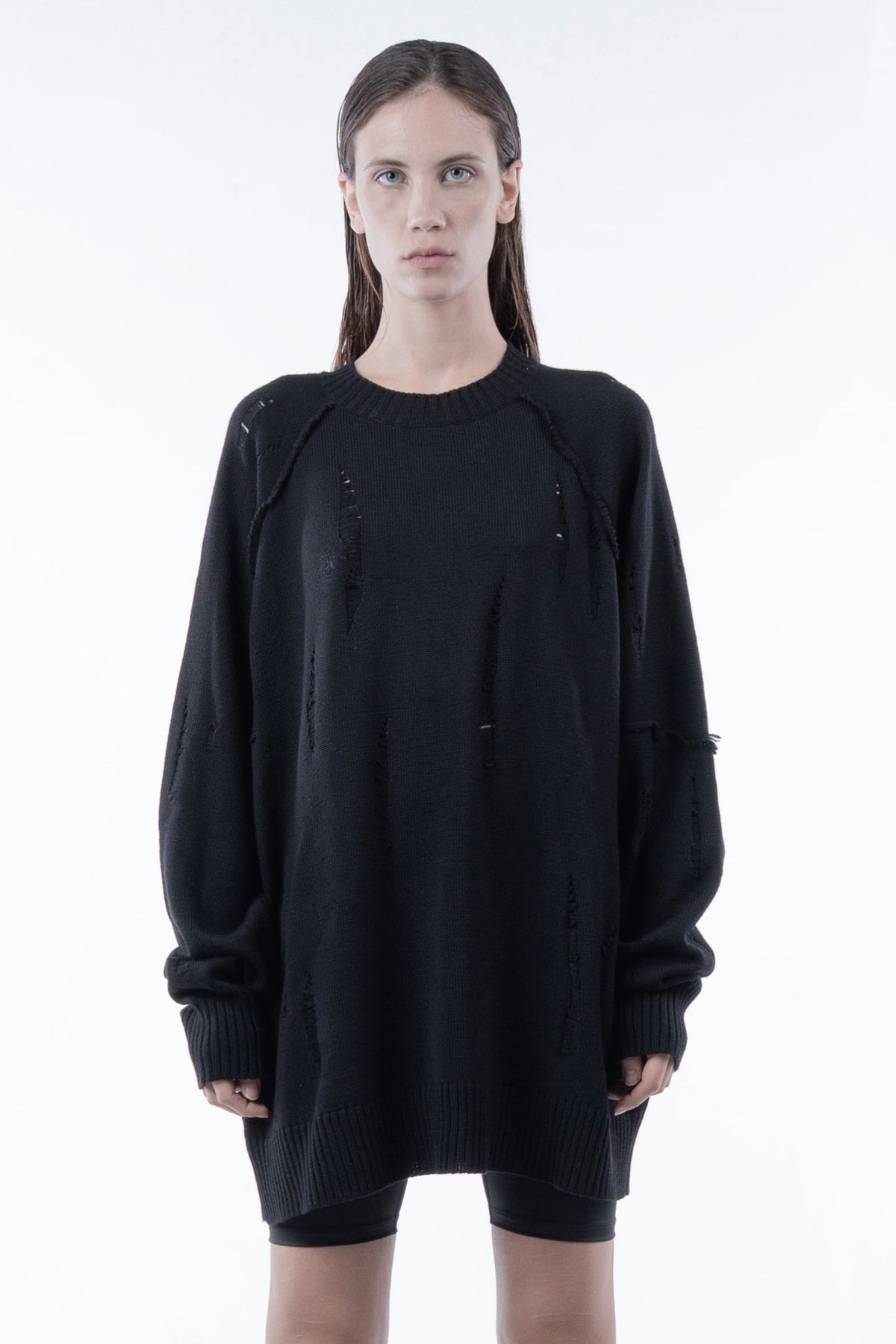 Chronos Corps Distressed Sweater - LiLi The First boutique NYC