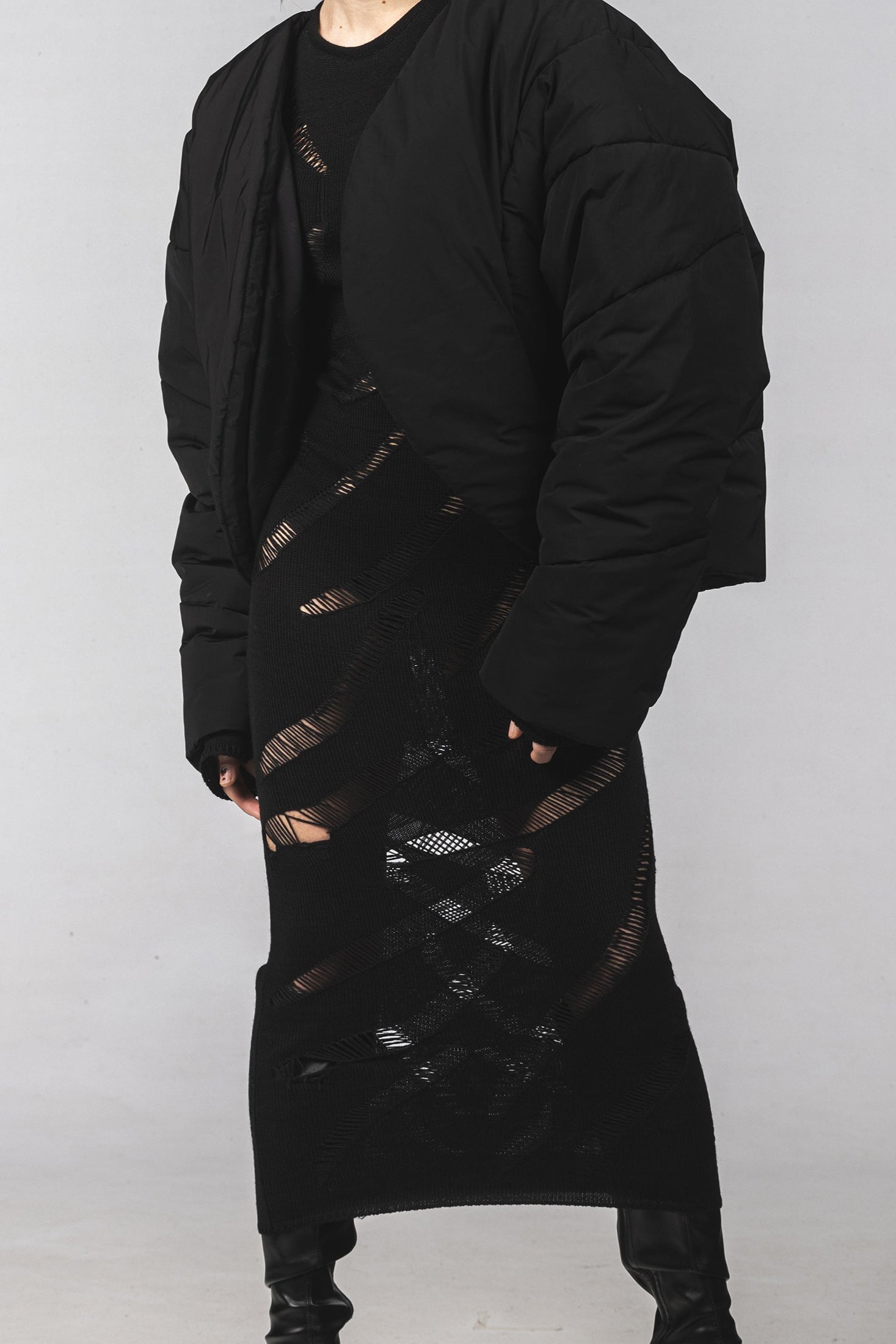Chronos Corps Knitted Distressed Dress