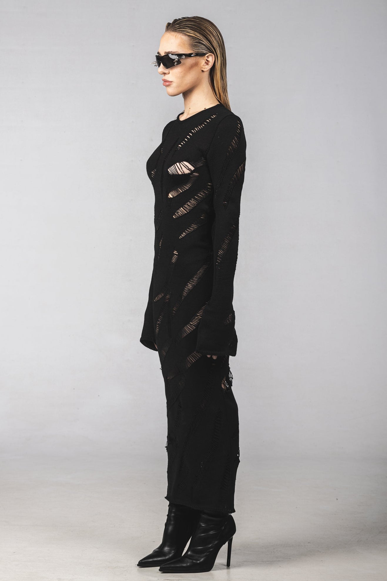Chronos Corps merino wool Knitted Distressed Dress, LiLi The First boutique NYC, Meatpacking district