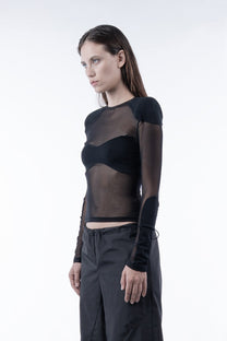 Chronos Corps mesh top bra padded shoulders