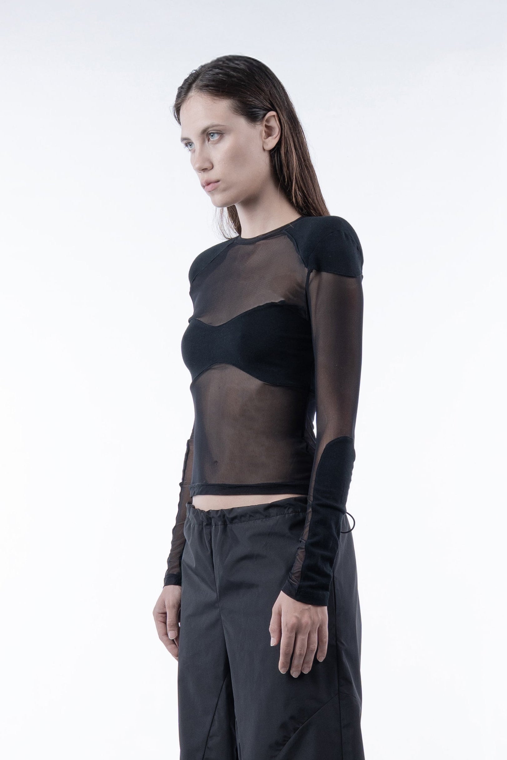 Chronos Corps mesh top bra padded shoulders