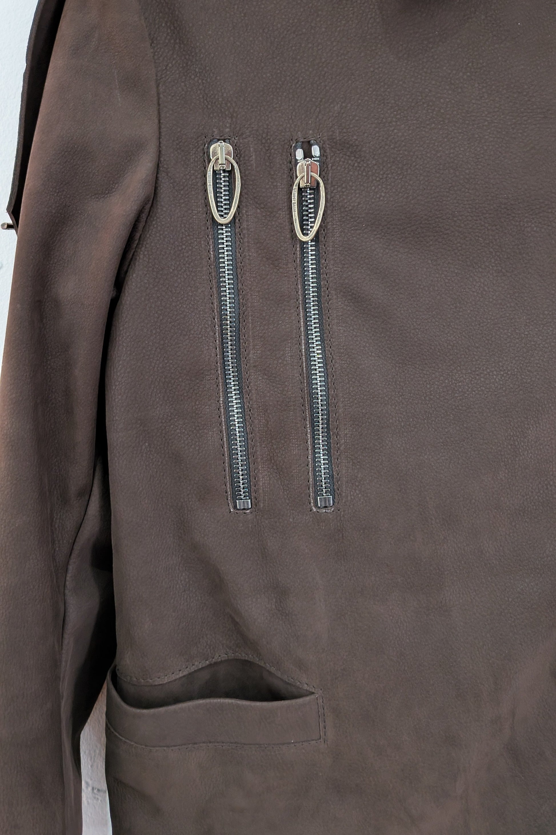 Daniel Basta Brown Leather Coat at LiLi The First boutique NYC