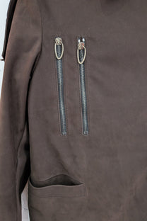 Daniel Basta Brown Leather Coat at LiLi The First boutique NYC