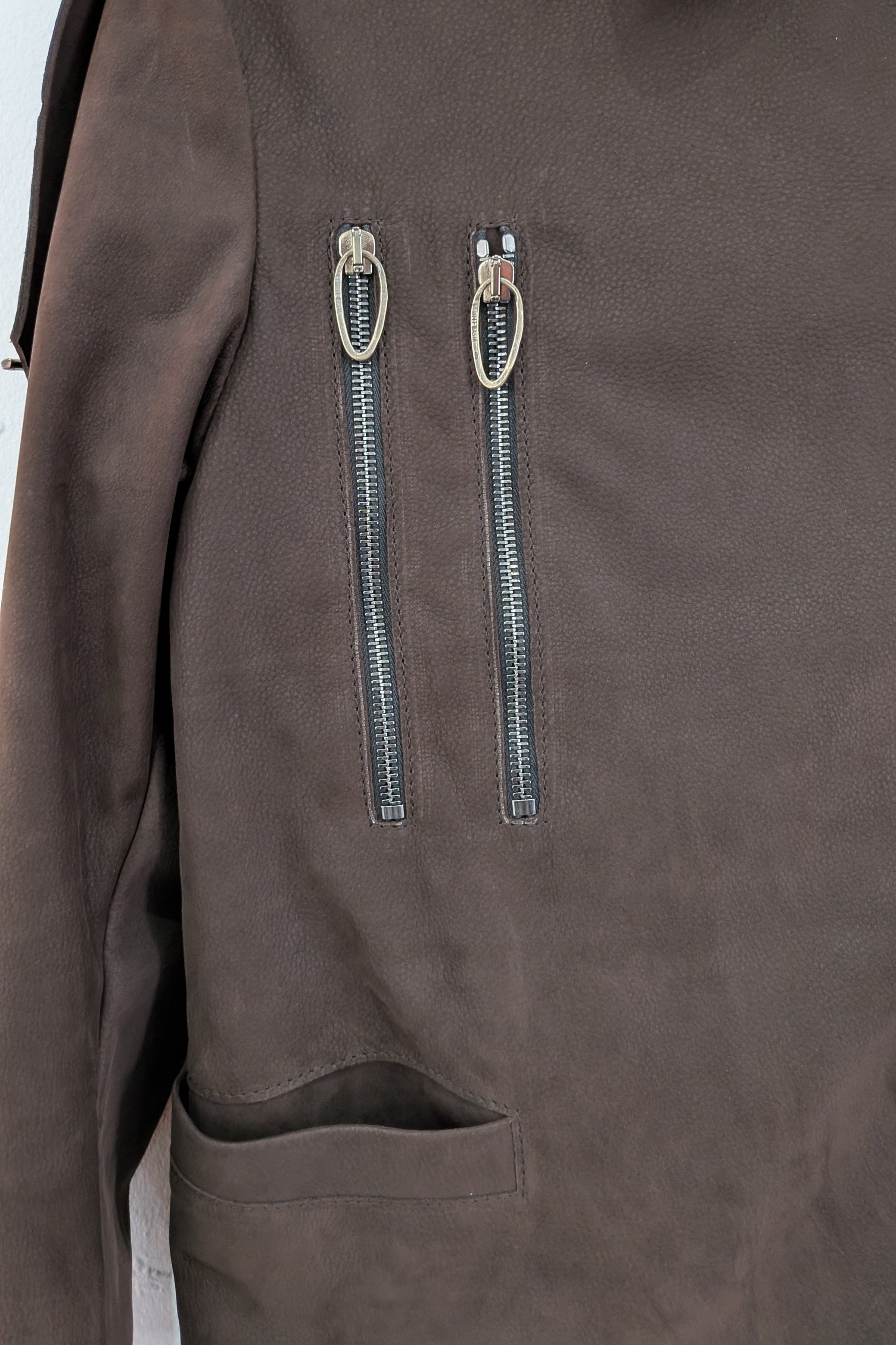 Daniel Basta Brown Leather Coat at LiLi The First boutique NYC