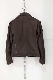Daniel Basta Brown Leather Coat at LiLi The First boutique NYC
