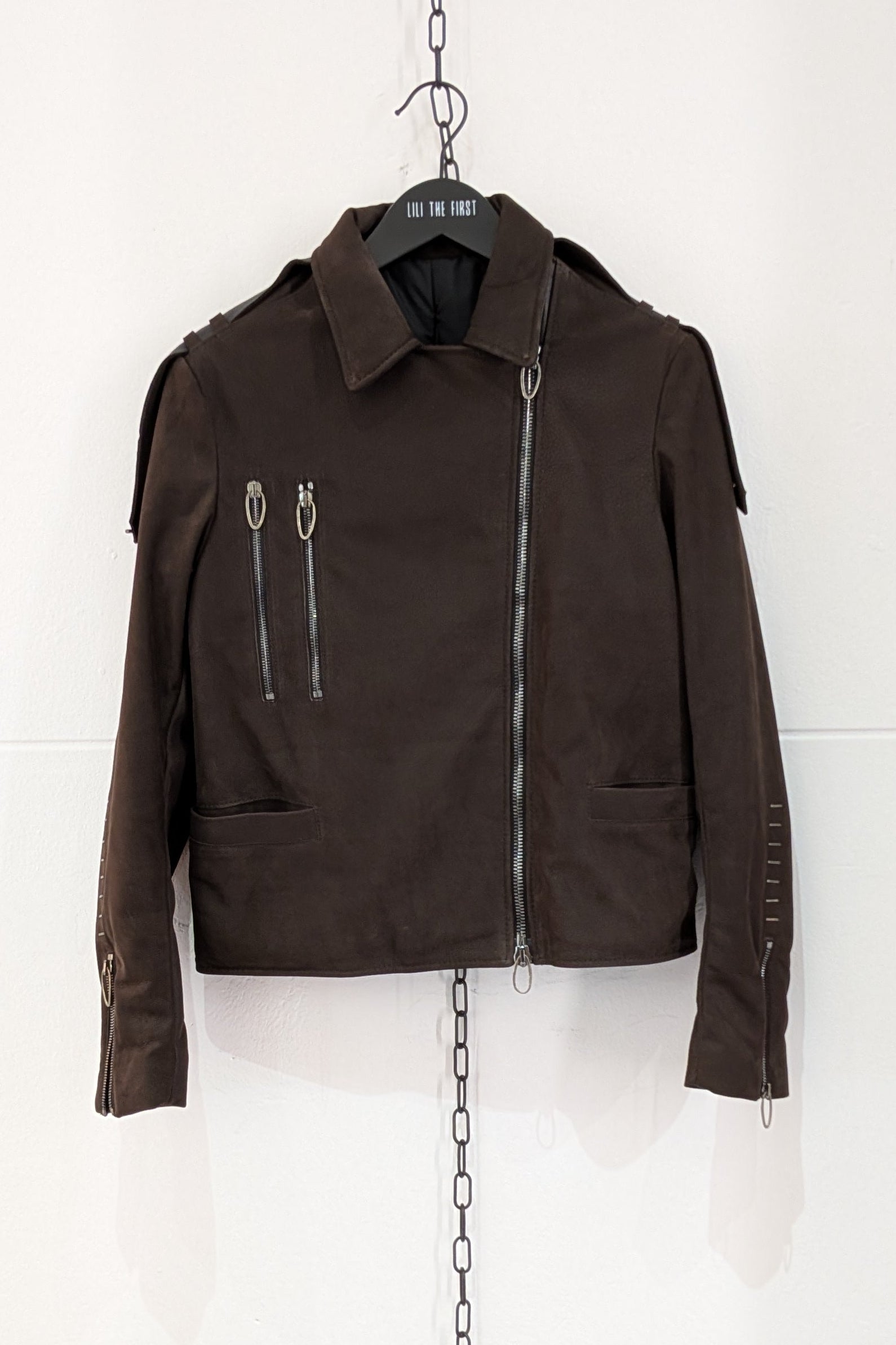 Daniel Basta Brown Leather Coat at LiLi The First boutique NYC