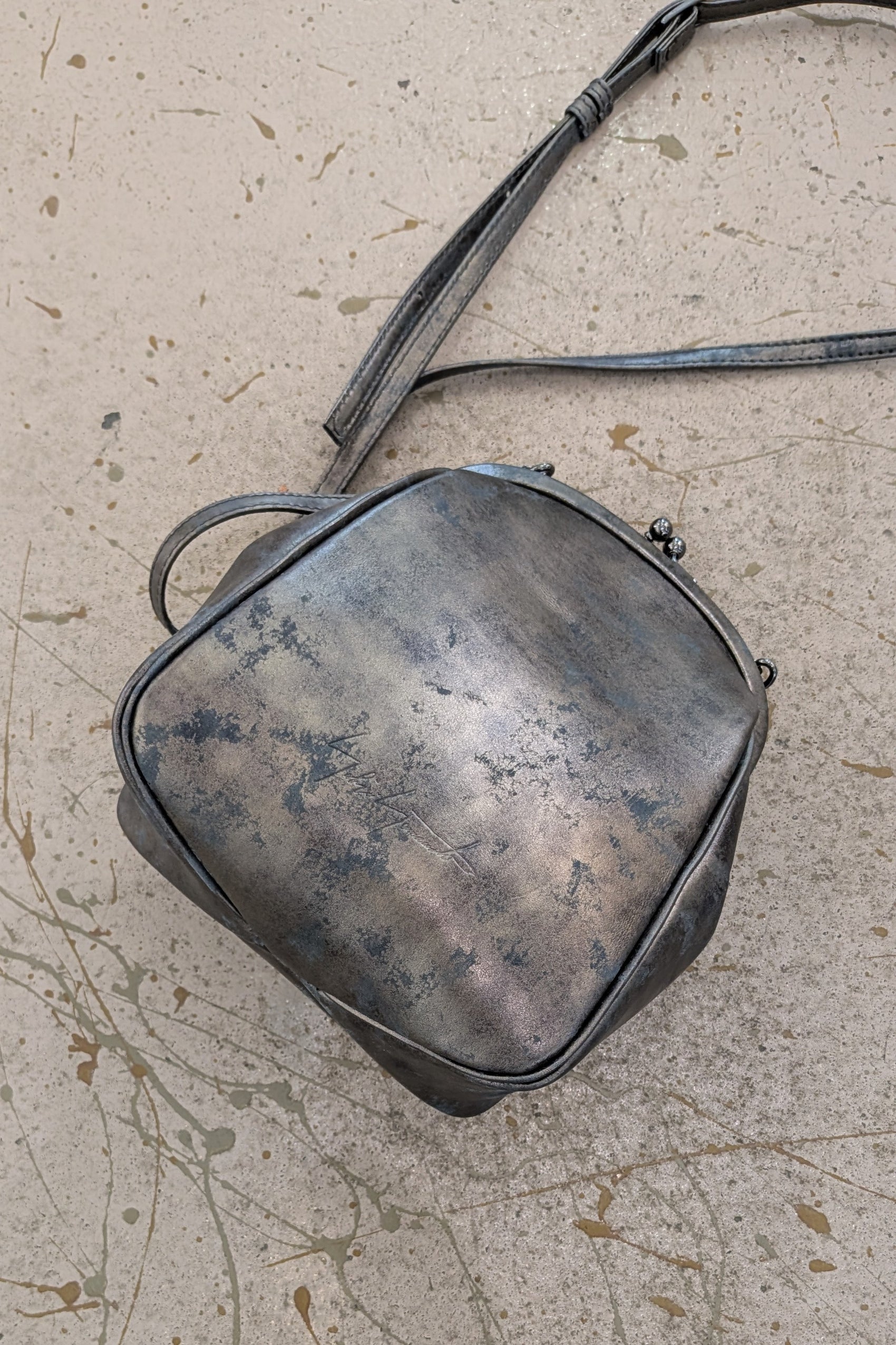 Discord Yohji Yamamoto Clasp Gunmetal Clutch