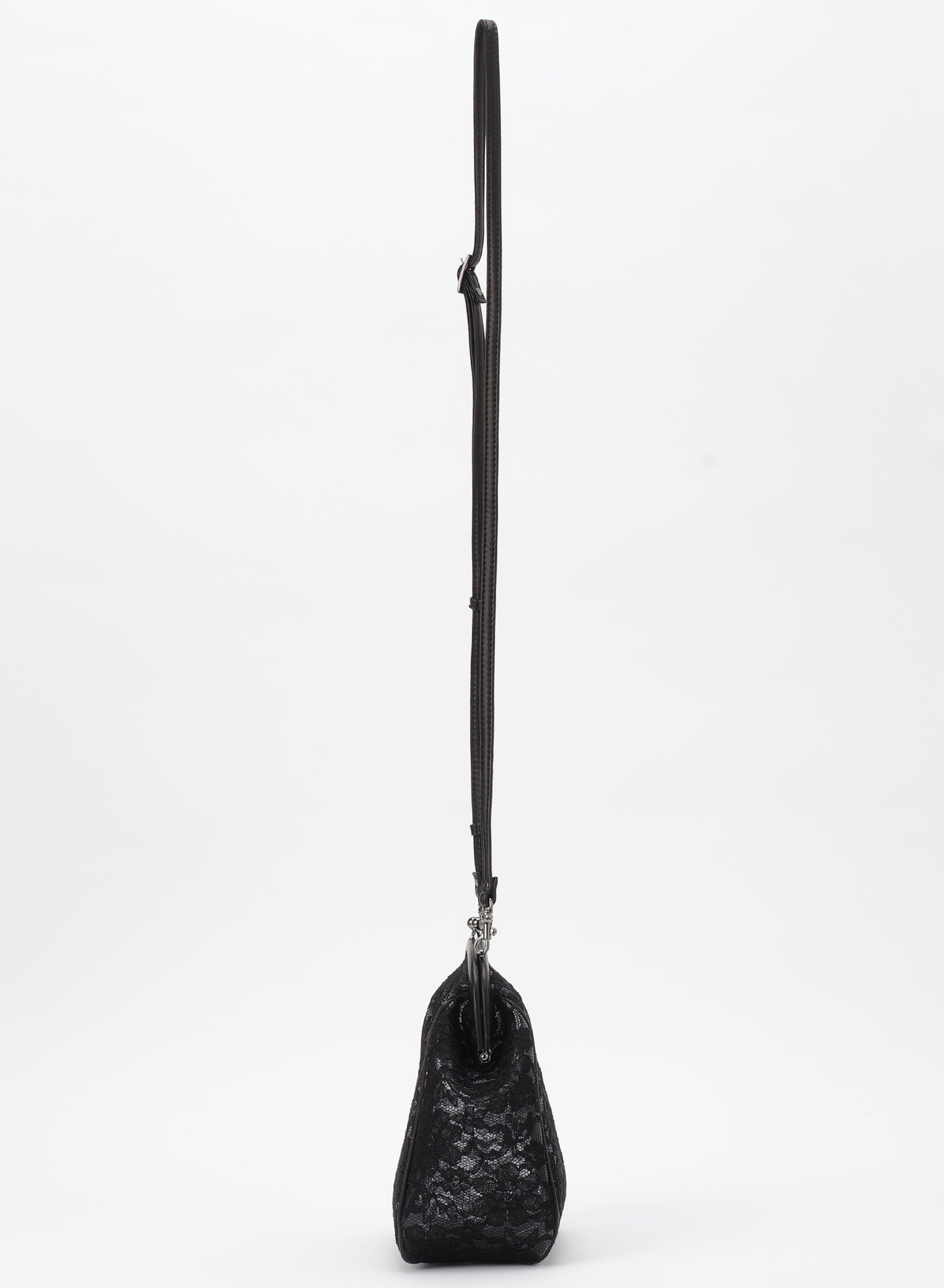 Yohji Yamamoto Discord lace pochette evening bag clutch with clasp removable adjustable strap