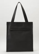 Yohji Yamamoto Discord shopping bag outside clasp detail black leather