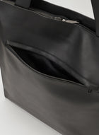 Yohji Yamamoto Discord shopping bag outside clasp detail black leather