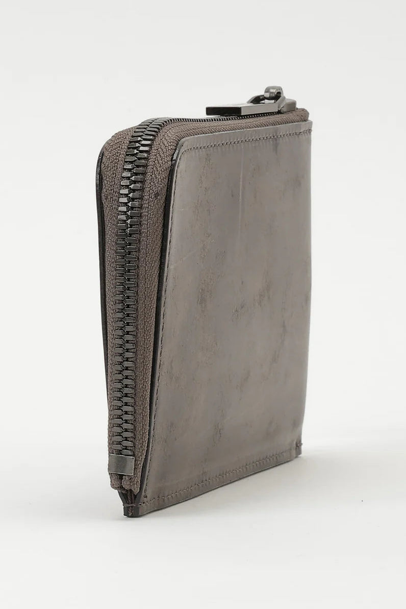 Yohji Yamamoto  Discord Flat Bronze Zip Wallet leather
