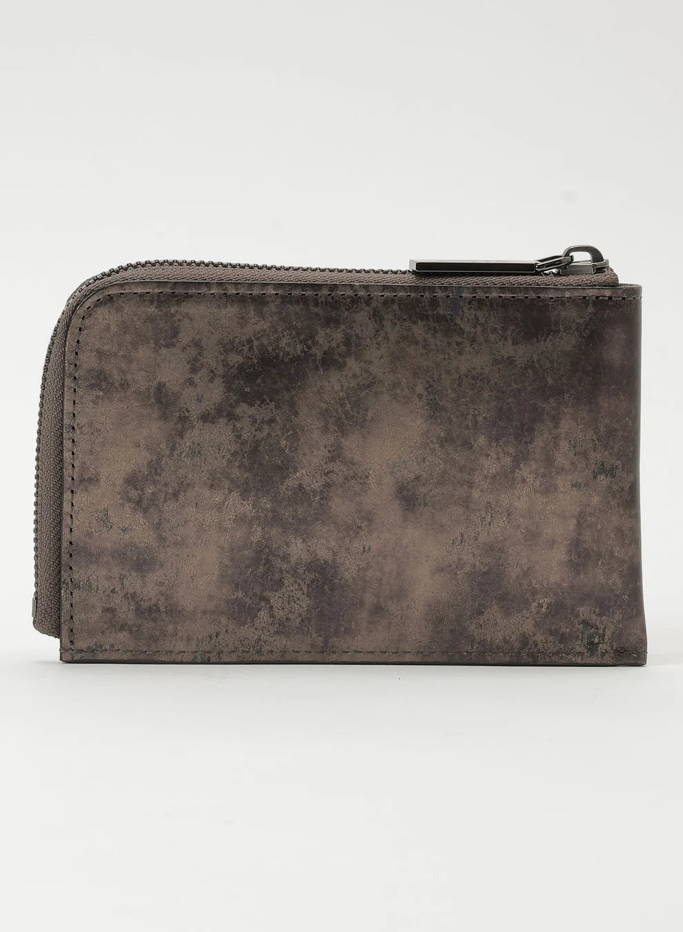 Yohji Yamamoto  Discord Flat Bronze Zip Wallet leather