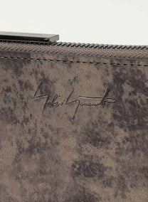 Yohji Yamamoto  Discord Flat Bronze Zip Wallet leather
