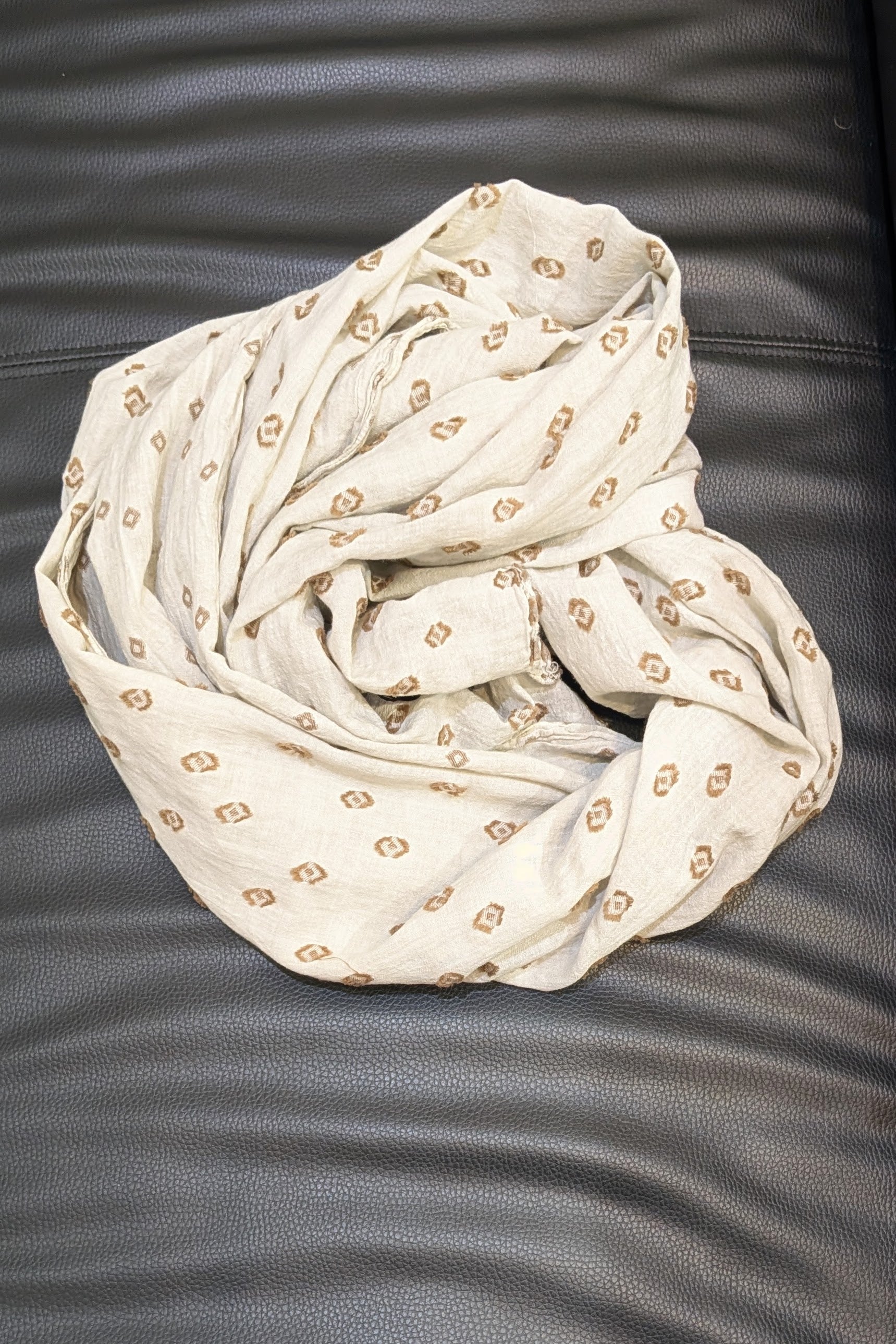 Geometric Cotton Scarf - Unisex