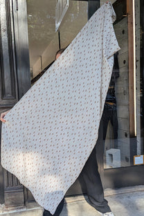 Geometric Cotton Scarf - Unisex