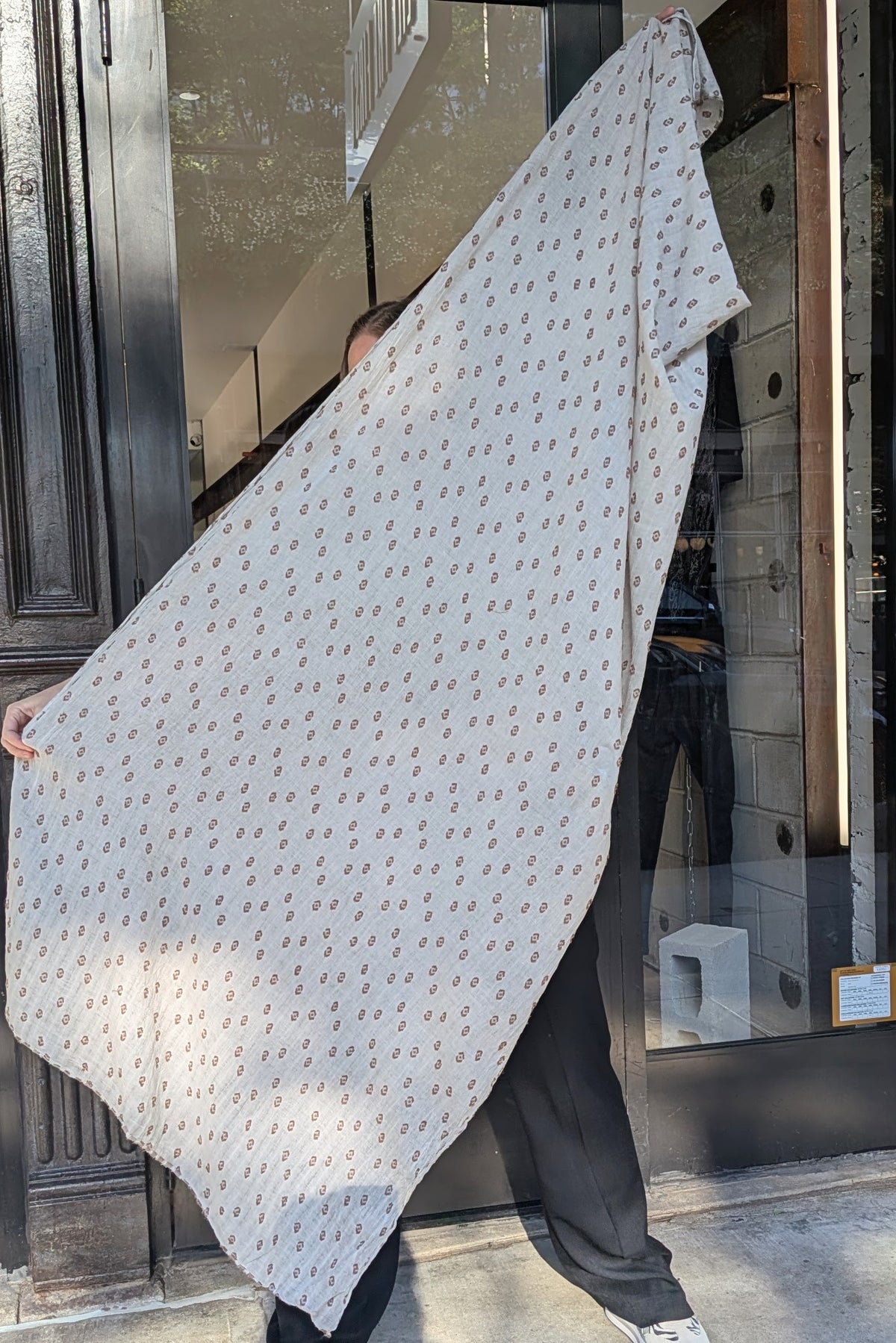 Geometric Cotton Scarf - Unisex