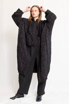 Gershon Bram - Coat Duster Kimono - Quilted - Black