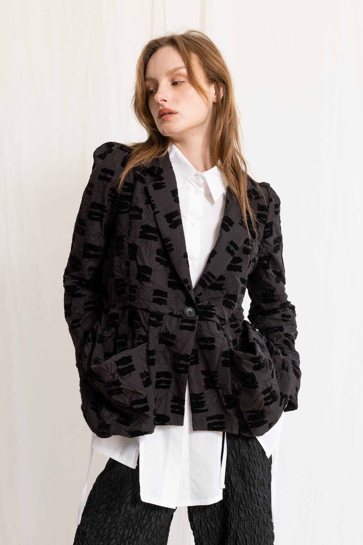 Gershon Bram - Jacket - Light weight - Crinkled - black