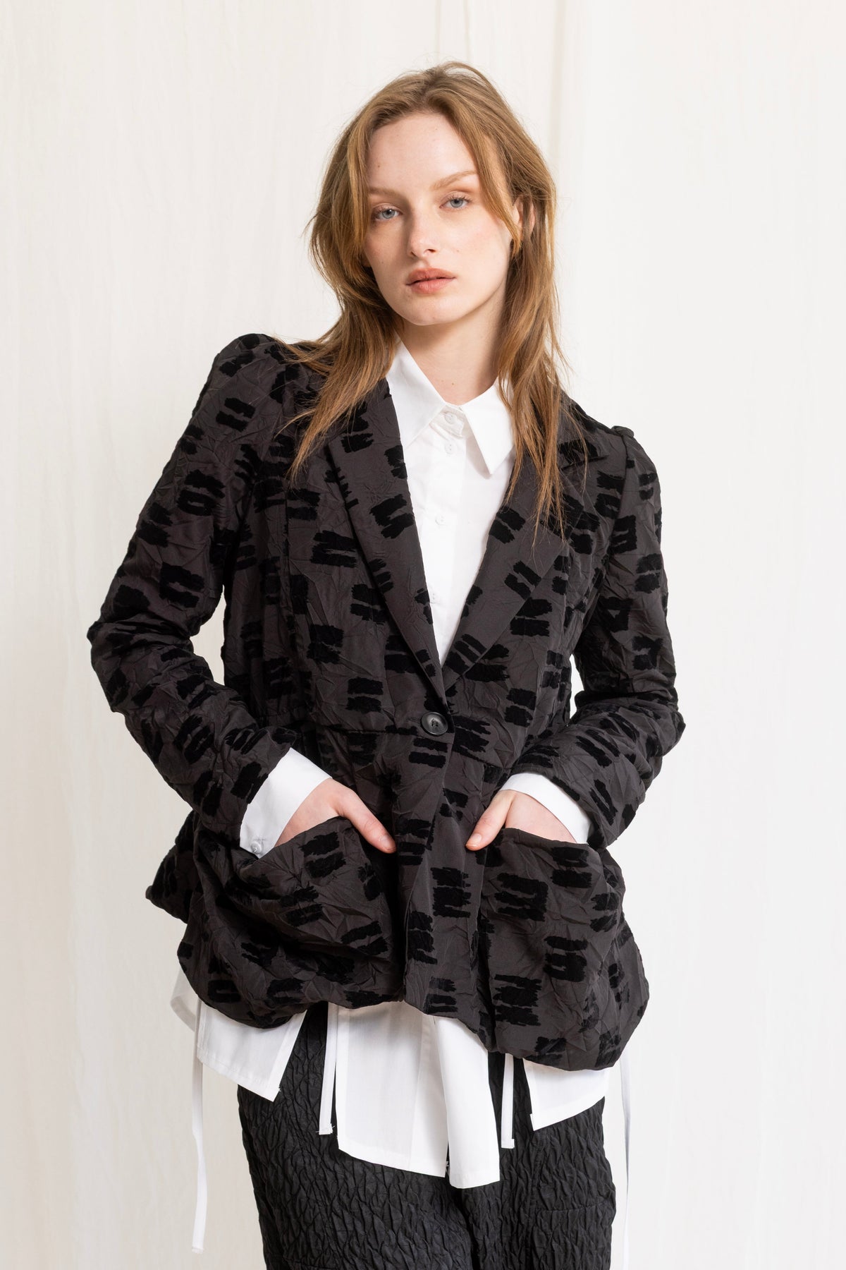 Gershon Bram - Jacket - Light weight - Crinkled - black