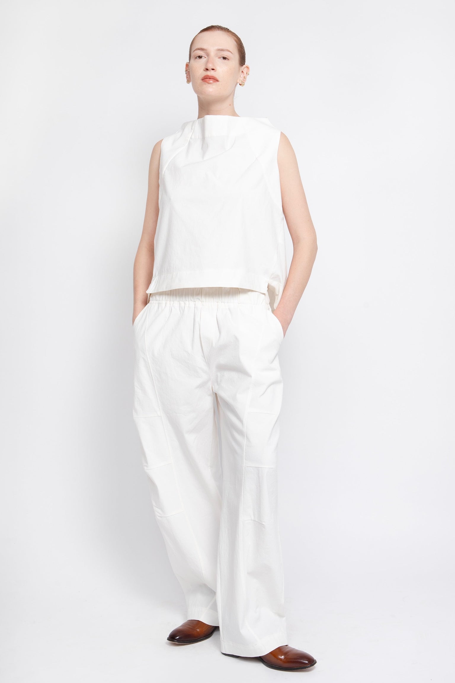 Gershon Bram - Pants - White - Elastic waist
