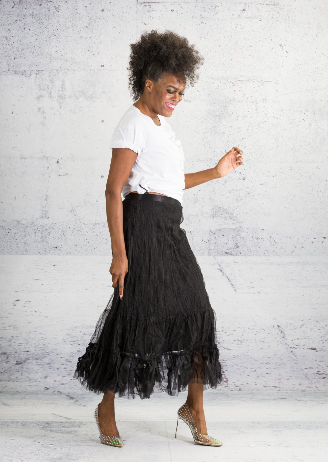 Gershon Bram - Skirt - Mesh - Black - Elastic