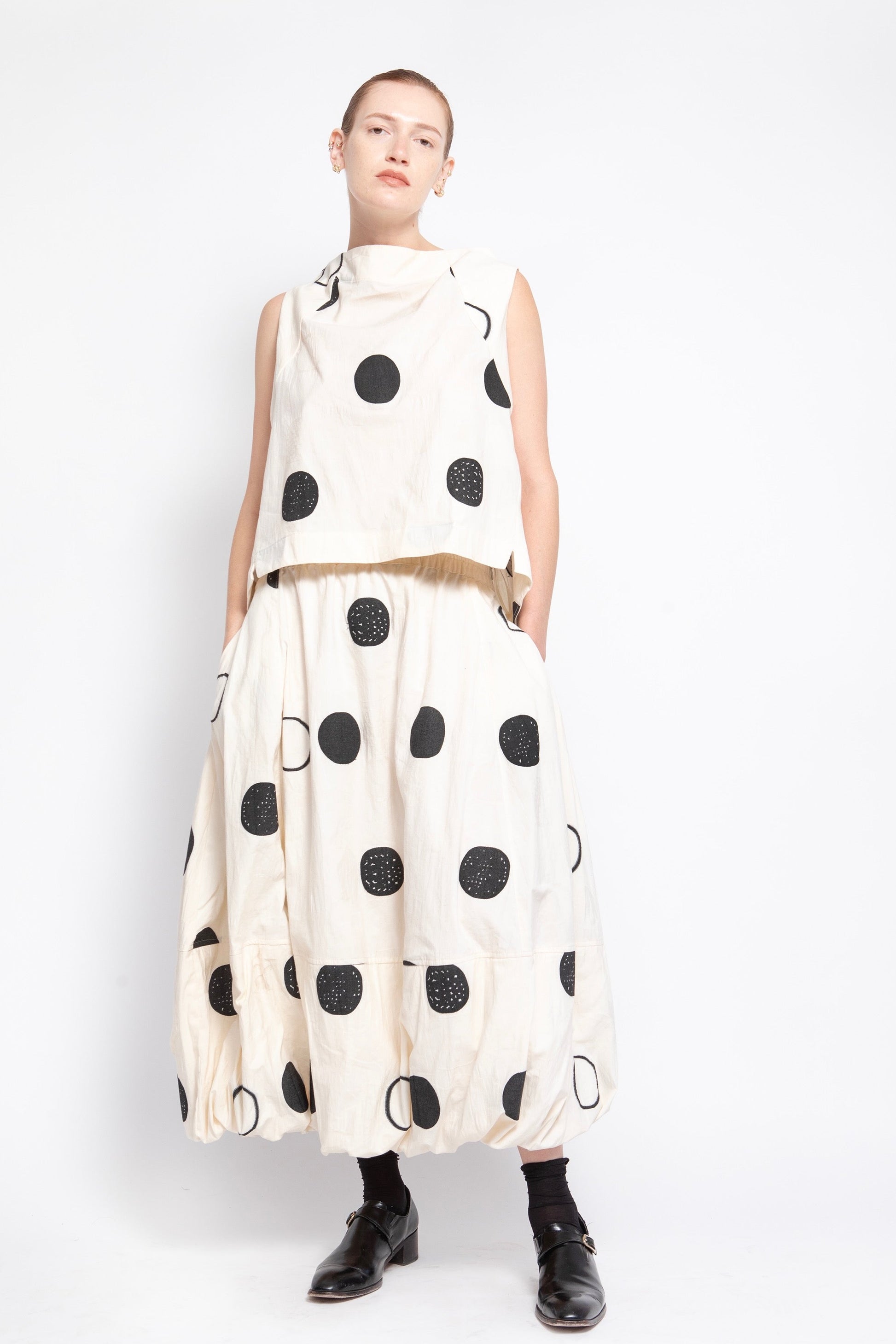 Gershon Bram - Skirt - Polka dots - Balloon - Cotton