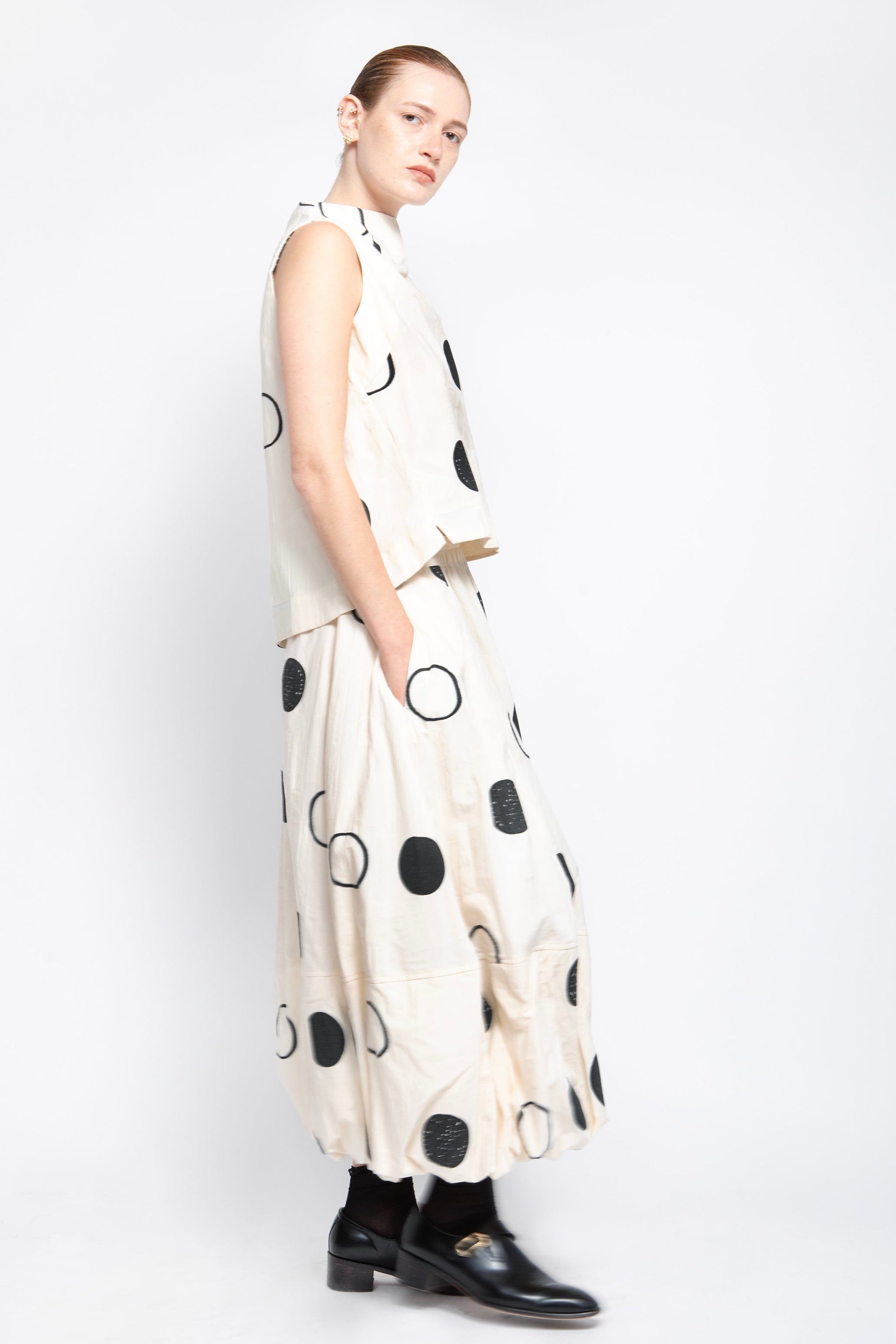 Gershon Bram - Skirt - Polka dots - Balloon - Cotton
