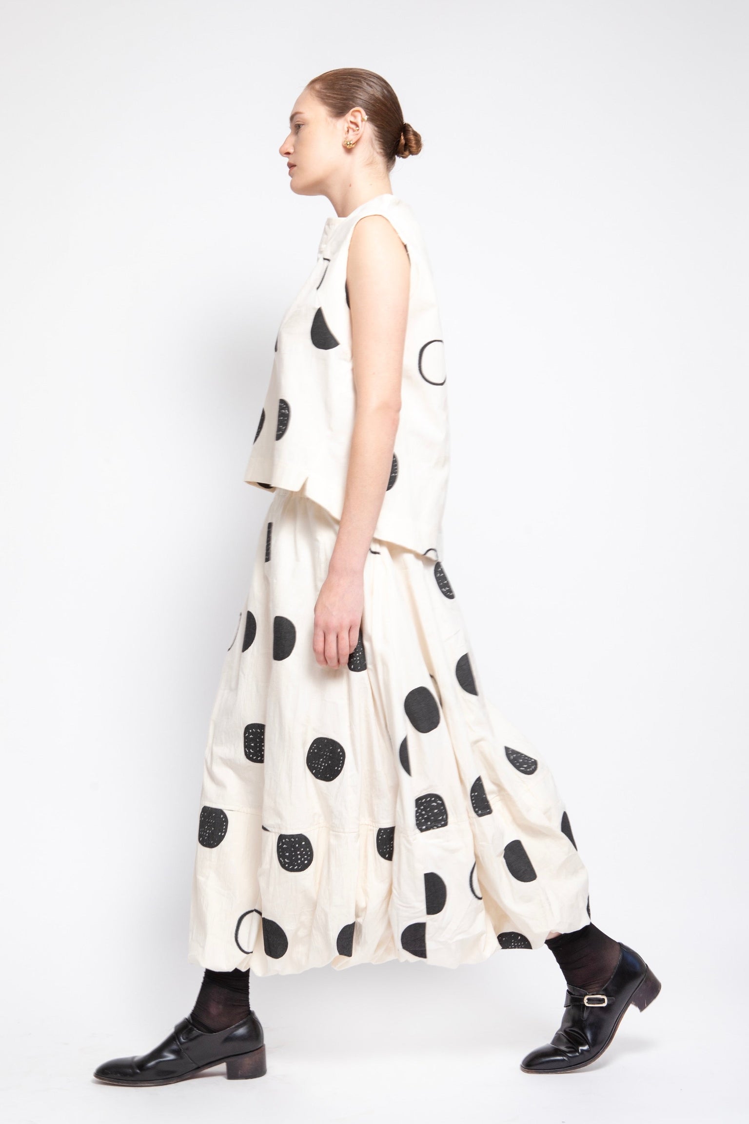 Gershon Bram - Skirt - Polka dots - Balloon - Cotton