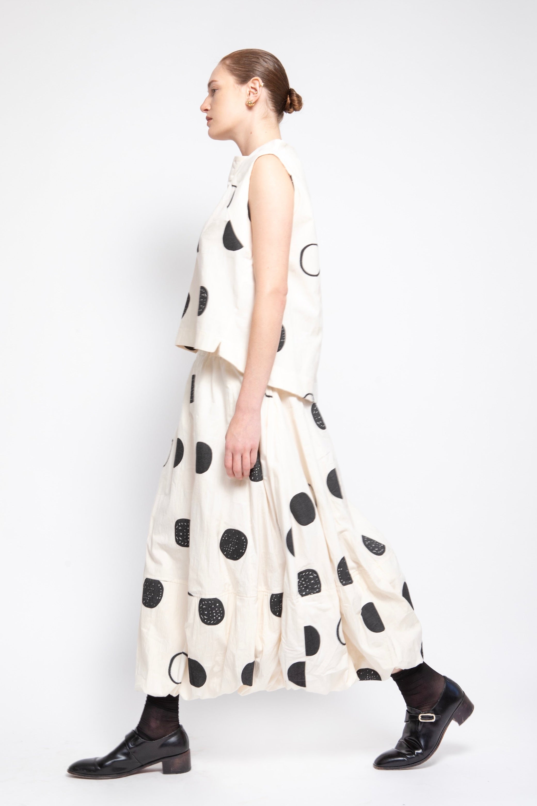 Gershon Bram - Skirt - Polka dots - Balloon - Cotton