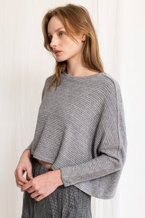 Gershon Bram - Sweater - Cropped - Relaxed - Grey