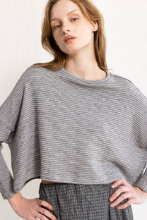 Gershon Bram - Sweater - Cropped - Relaxed - Grey