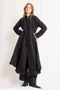 Gershon Bram - coat - midi maxi - quilted - black