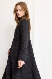 Gershon Bram - coat - midi maxi - quilted - black