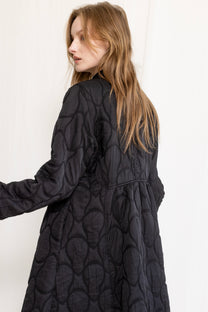 Gershon Bram - coat - midi maxi - quilted - black