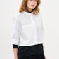 Gershon Bram Bull Shirt - cropped white cotton blouse , at LiLi The First boutique