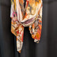 Italian Silk Flowers Scarf