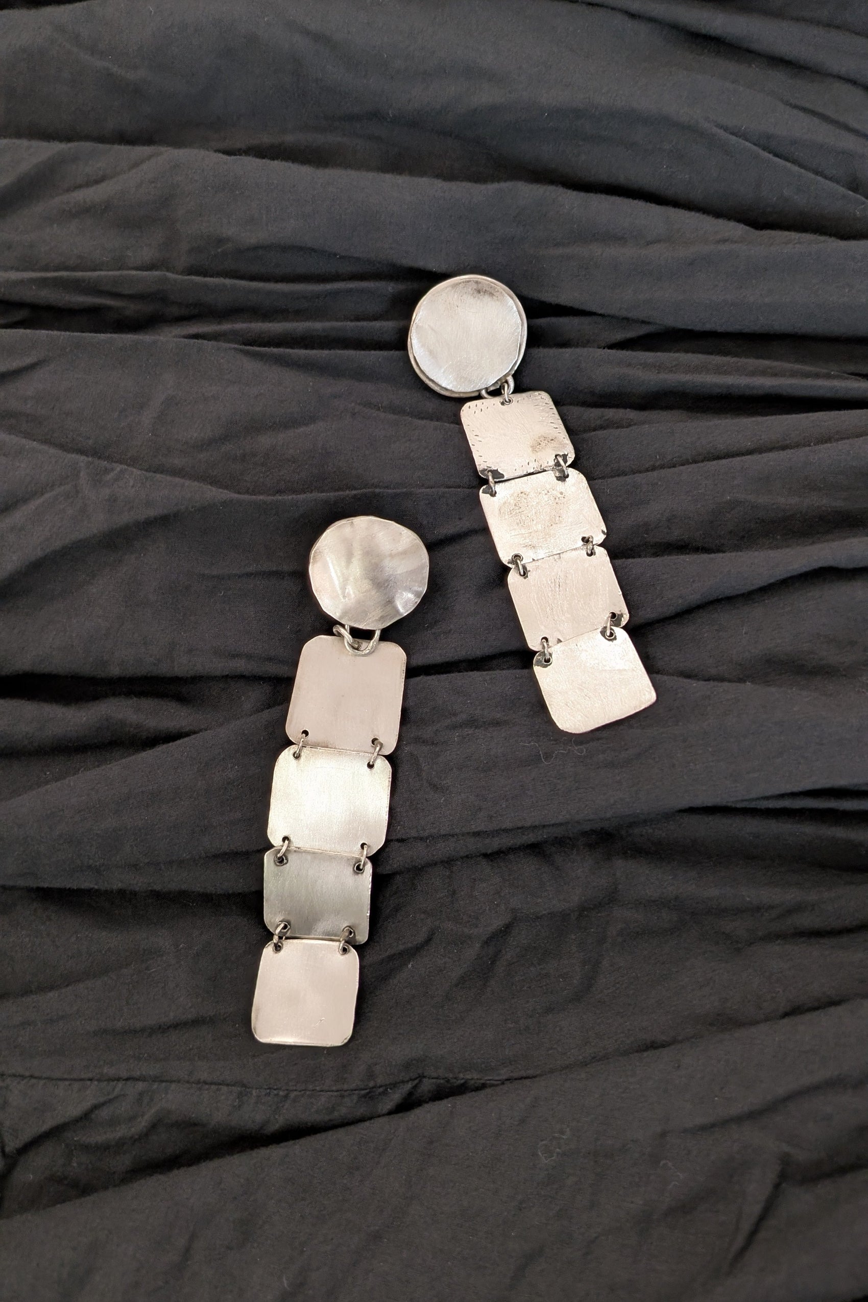 Jill Herlands - Sterling silver long dangled earrings, available at LiLi The First Meatpacking District NYC