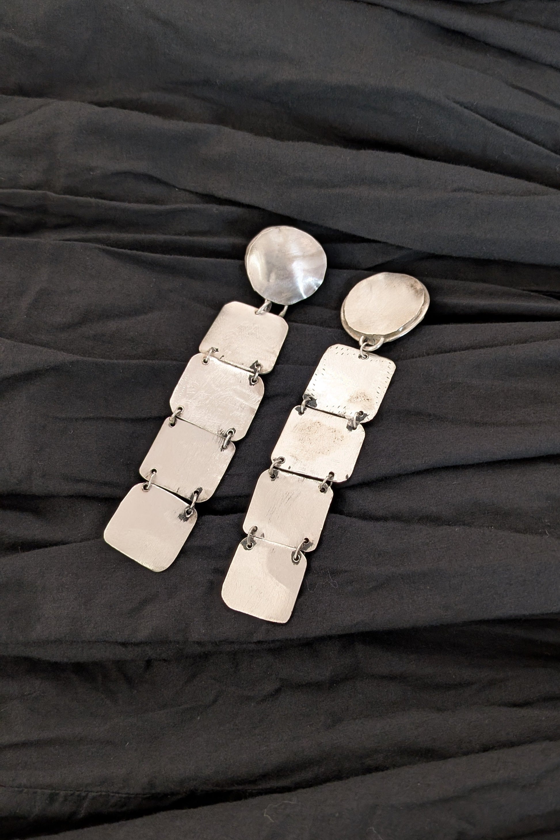 Jill Herlands - Sterling silver long dangled earrings, available at LiLi The First Meatpacking District NYC