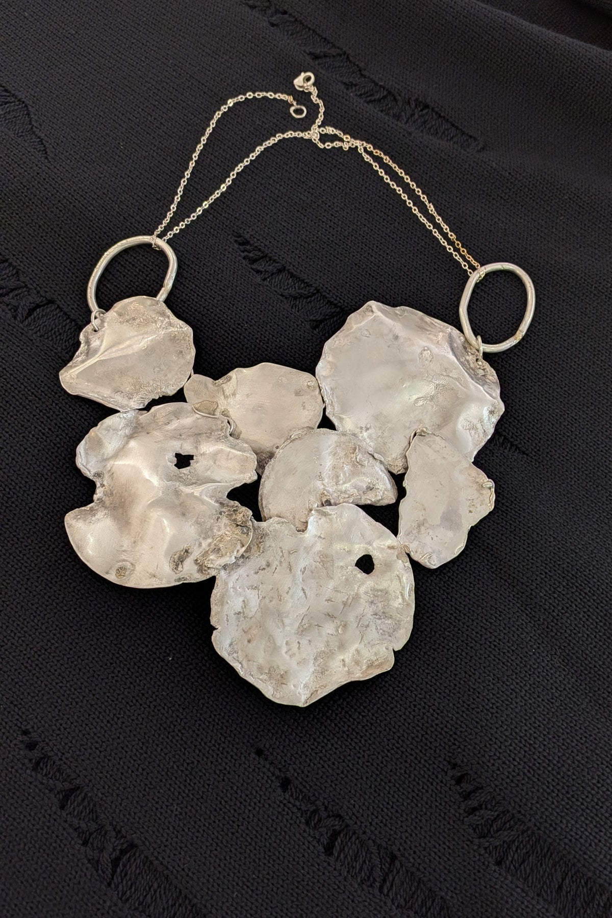 Jill Herlands - Necklace - Statement - Sterling Silver - Handmade - Oversized