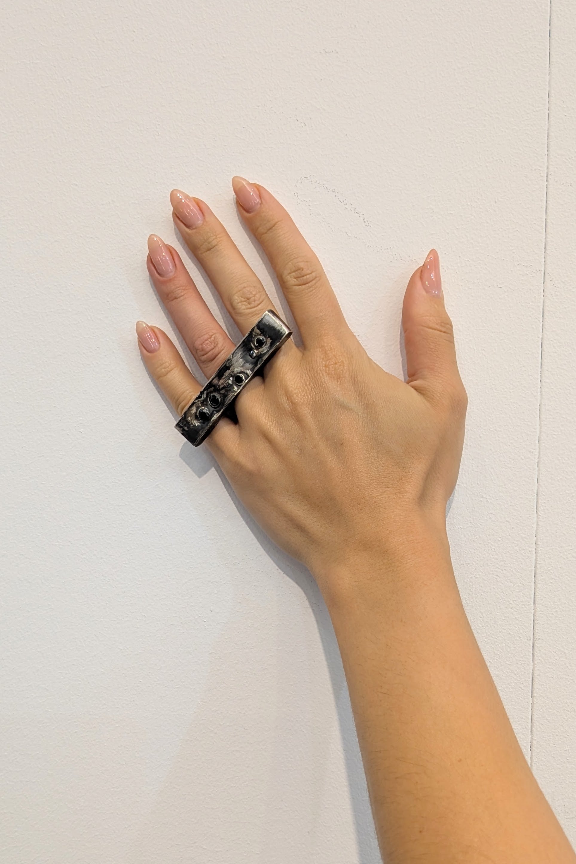 Jill Herlands - long Ring - Sterling silver - CZ