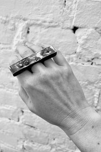 Jill Herlands - long Ring - Sterling silver - CZ