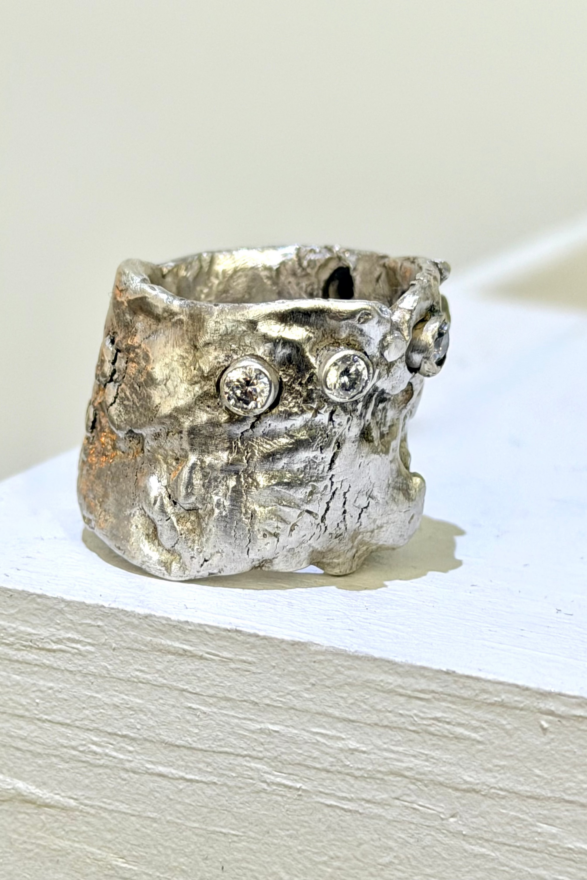 Jill Herlands - ring - sterling silver - Moissanite - one of a kind