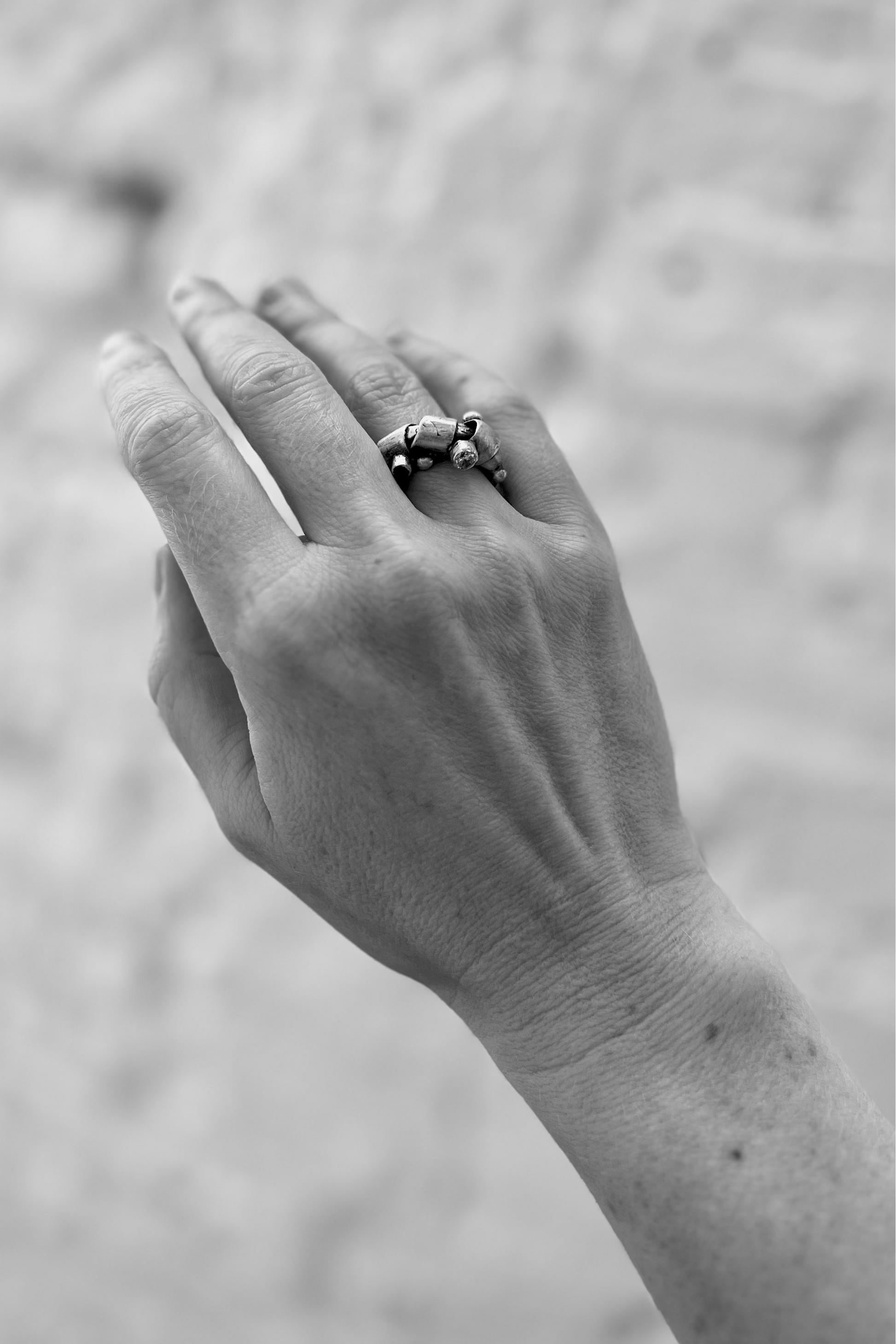 Jill Herlands Orbit Ring, Sterling Silver, Handmade, one of a kind