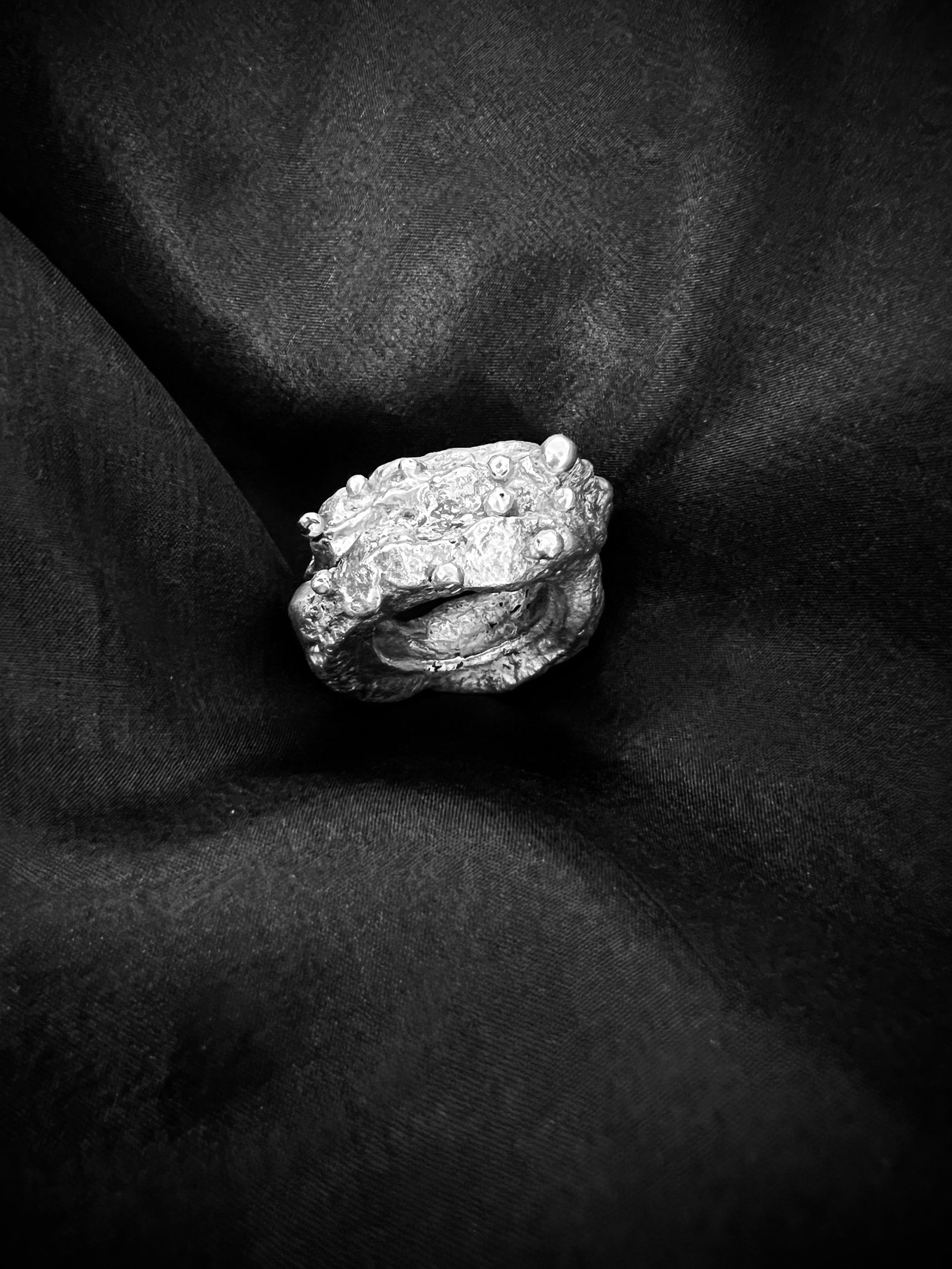 Jill Herlands ring - sterling silver - hand fabricated - one of a kind