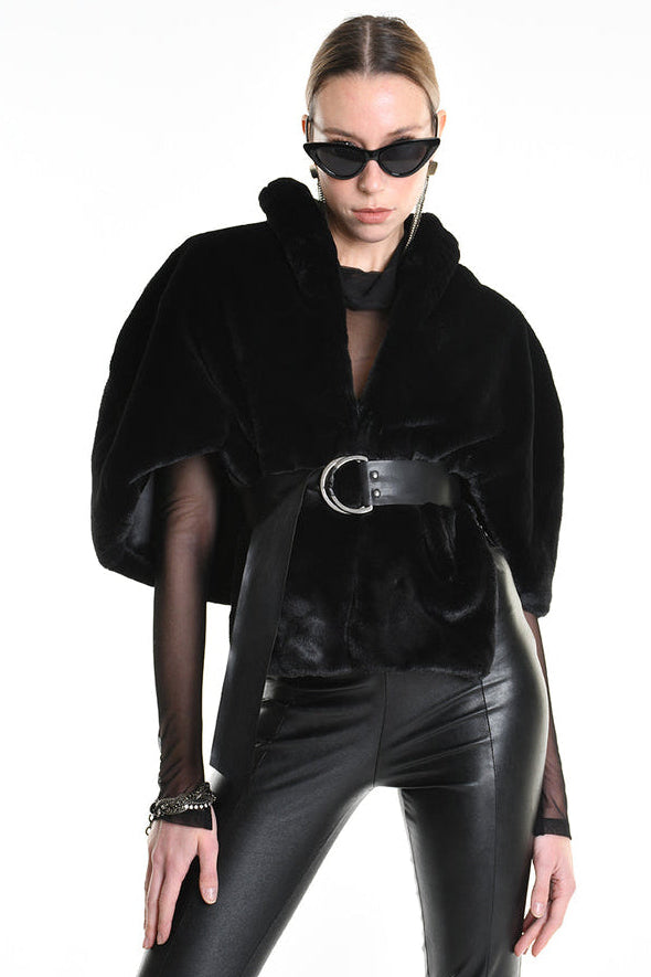 La Haine Inside Us Belted Cape - Lili the First Boutique NYC