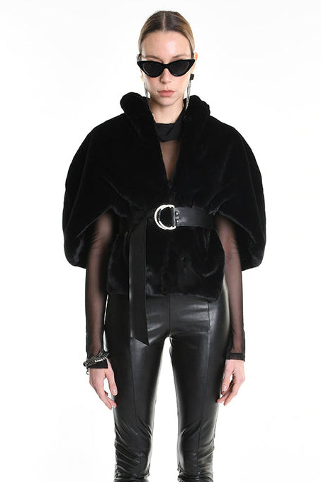 La Haine Inside Us Belted Cape - Lili the First Boutique NYC