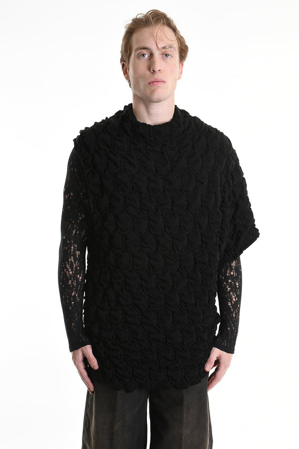 La Haine Inside Us Textured One Sleeve Top - Lili the First Boutique NYC