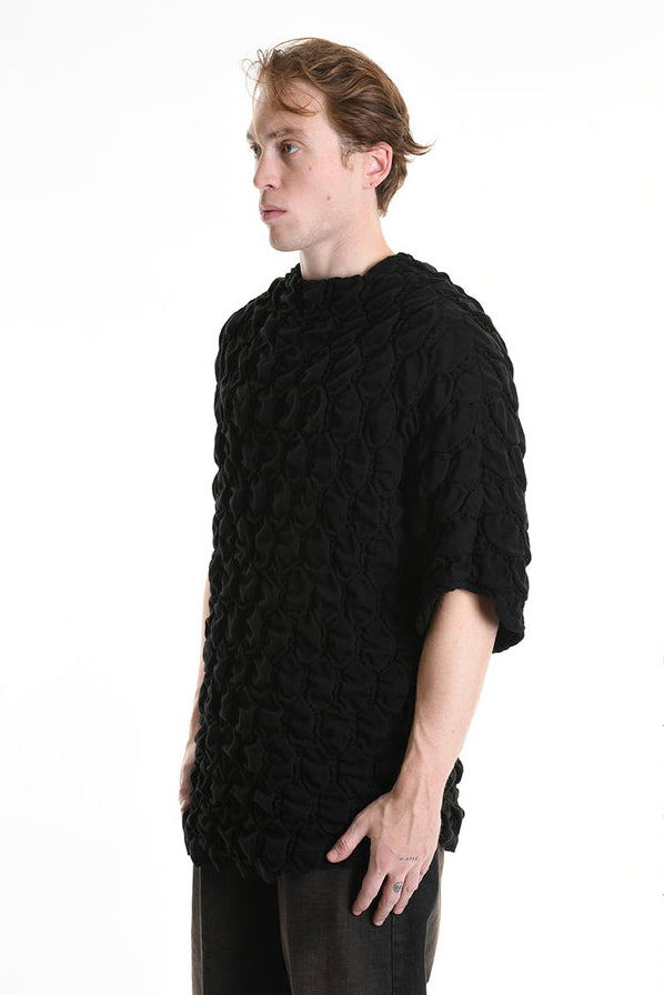 La Haine Inside Us Textured One Sleeve Top - Lili the First Boutique NYC