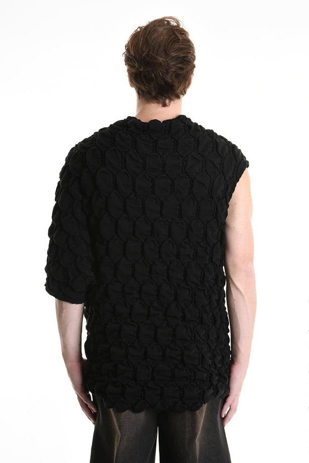 La Haine Inside Us Textured One Sleeve Top - Lili the First Boutique NYC